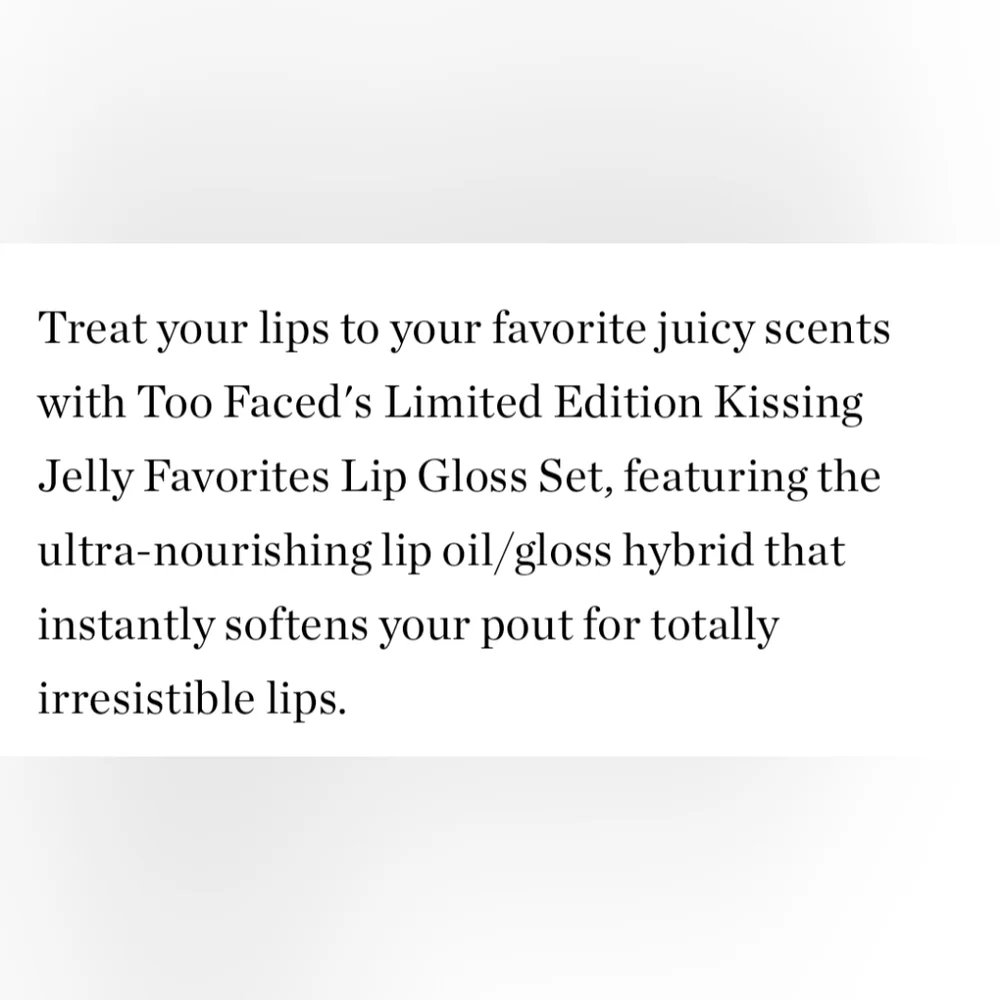 Too Faced Kissing Jelly Favorites Limited Edition Set 🎁✨✨✨✨🆕